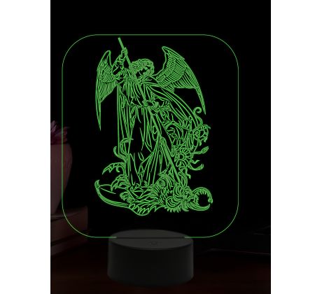 Beling 3D lampa, Archanjel Michael, 16 farebná,AA39