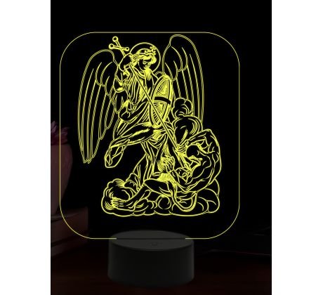 Beling 3D lampa, Archanjel Michael 2, 16 farebná,AA40