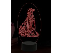 Beling 3D lampa, Svätý Mikuláš, 16 farebná,AA41
