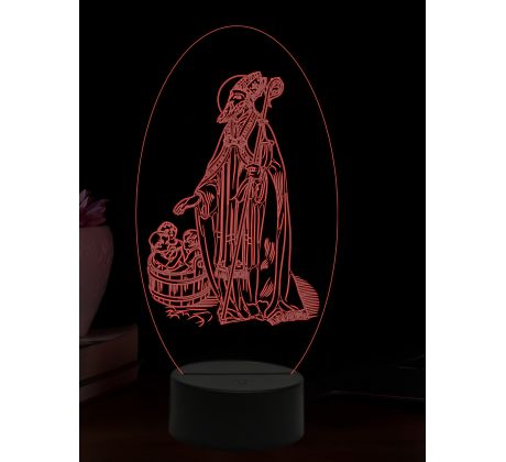 Beling 3D lampa, Svätý Mikuláš, 16 farebná,AA41