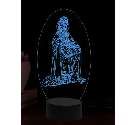 Beling 3D lampa, Svätý Osvald, 16 farebná,AA42