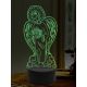 Beling 3D lampa, Anjel so svetlom, 16 farebná,AA44