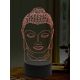Beling 3D lampa, Hlava Budhu, 16 farebná,AA45