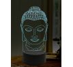 Beling 3D lampa, Hlava Budhu, 16 farebná,AA45