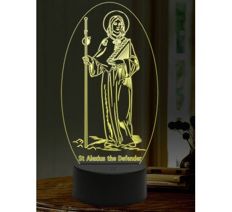 Beling 3D lampa, Svätý Alexius, 16 farebná,AA46