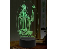 Beling 3D lampa, Svätý Ambróz, 16 farebná,AA47