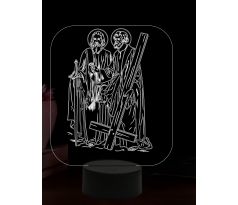 Beling 3D lampa, Svätí Peter a Pavol, 16 farebná,AA49