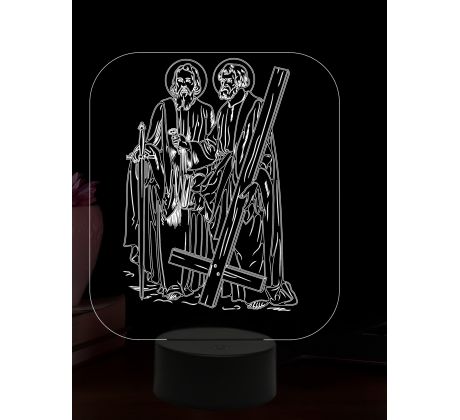 Beling 3D lampa, Svätí Peter a Pavol, 16 farebná,AA49