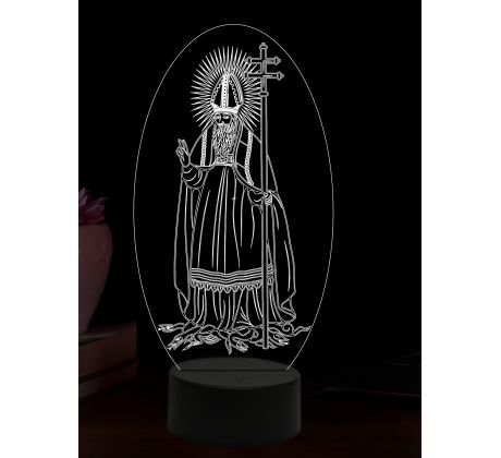 Beling 3D lampa, Svätý Patrik, 16 farebná,AA51