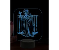 Beling 3D lampa, Svätý Peter Claver, 16 farebná,AA52