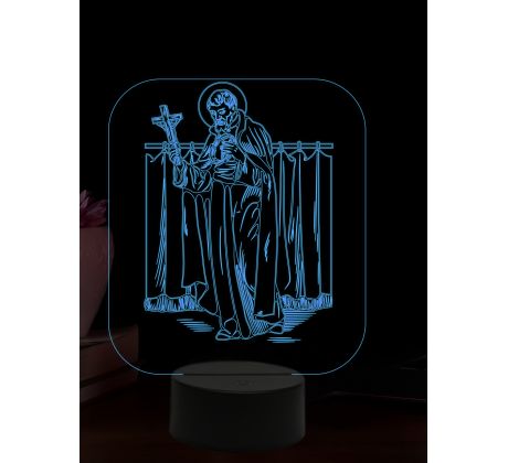 Beling 3D lampa, Svätý Peter Claver, 16 farebná,AA52