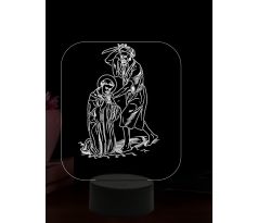 Beling 3D lampa, Svätý Placid, 16 farebná,AA54