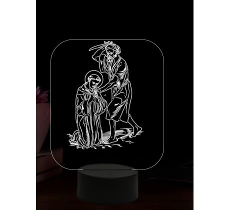 Beling 3D lampa, Svätý Placid, 16 farebná,AA54