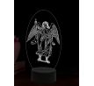 Beling 3D lampa, Archanjel Rafael, 16 farebná,AA55