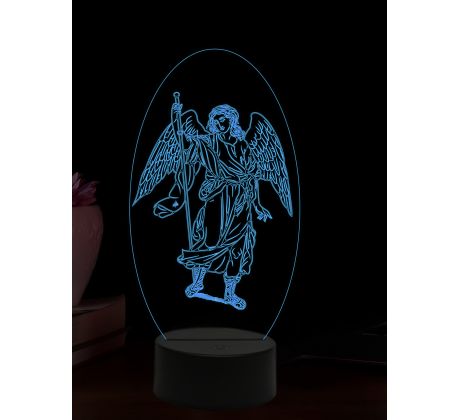 Beling 3D lampa, Archanjel Rafael, 16 farebná,AA55