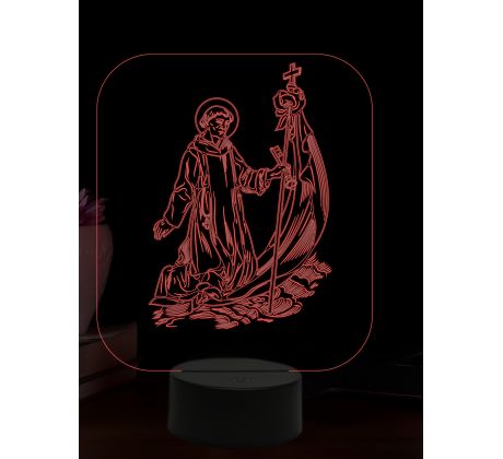 Beling 3D lampa, Svätý Roymond, 16 farebná,AA56