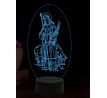 Beling 3D lampa, Svätá Regina, 16 farebná,AA57