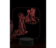 Beling 3D lampa, Svätá Ružena Limská, 16 farebná,AA60