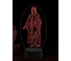 Beling 3D lampa, Svätý Žigmund Burgundský, 16 farebná,AA64