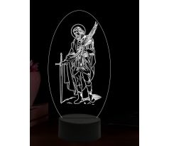 Beling 3D lampa, Svätý Teodor, 16 farebná,AA68