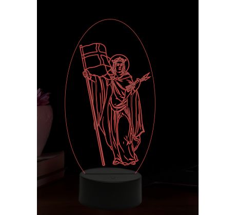 Beling 3D lampa, Svätá Uršula, 16 farebná,AA71