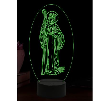 Beling 3D lampa, Svätá Valburga, 16 farebná,AA72