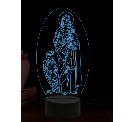 Beling 3D lampa, Apoštol Ján, 16 farebná,AA73