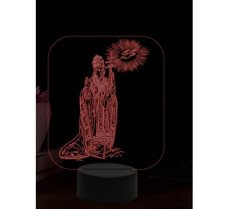 Beling 3D lampa, Svätý Gregor, 16 farebná,AA74