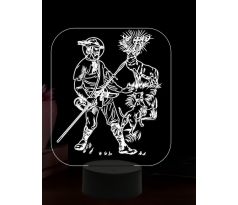 Beling 3D lampa, Svätý Hubert, 16 farebná,AA76