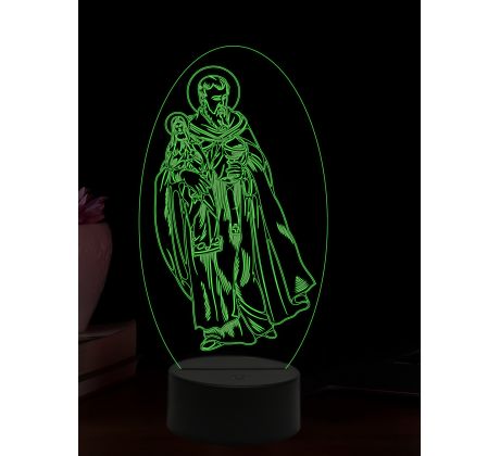 Beling 3D lampa, Svätý Hyacint, 16 farebná,AA77