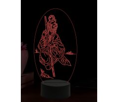 Beling 3D lampa, Svätý Krištof, 16 farebná,AA79