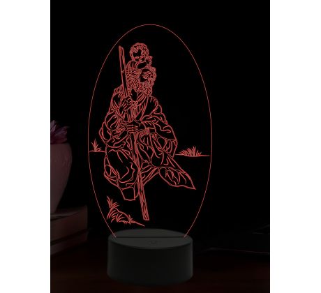 Beling 3D lampa, Svätý Krištof, 16 farebná,AA79