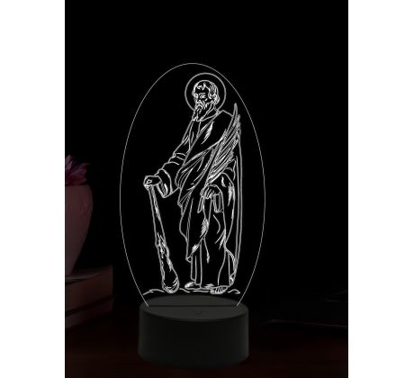 Beling 3D lampa, Svätý Júda, 16 farebná,AA83