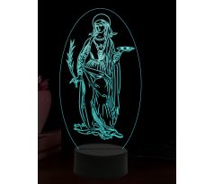 Beling 3D lampa, Svätá Lucia, 16 farebná,AA88