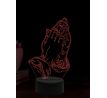 Beling 3D lampa, Modliace ruky, 16 farebná,AA89