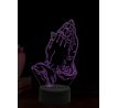 Beling 3D lampa, Modliace ruky, 16 farebná,AA89