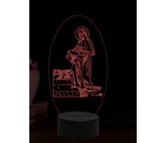 Beling 3D lampa, Svätá Eufrázia, 16 farebná,AA95