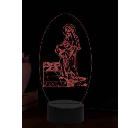Beling 3D lampa, Svätá Eufrázia, 16 farebná,AA95