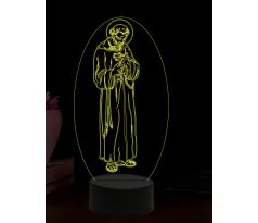 Beling 3D lampa, Svätý František z Assisi, 16 farebná,AA96