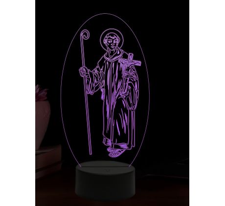 Beling 3D lampa, Svätý Fridolín, 16 farebná,AA98