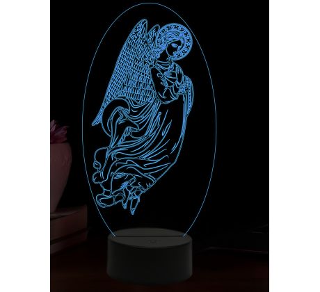 Beling 3D lampa, Archanjel Gabriel, 16 farebná,AA99