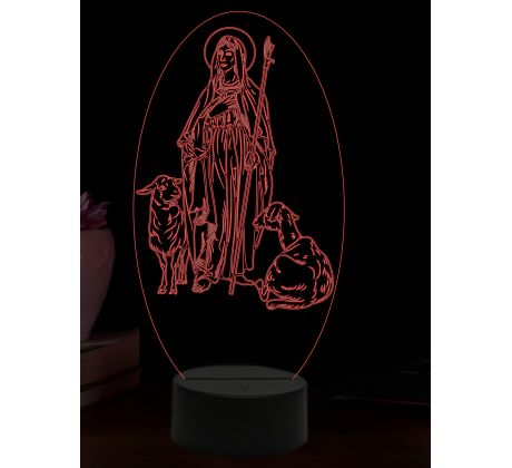 Beling 3D lampa, Svätá Jenovéfa, 16 farebná,AA100