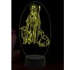 Beling 3D lampa, Svätá Jenovéfa, 16 farebná,AA100