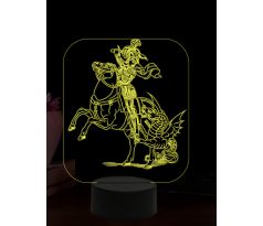 Beling 3D lampa, Svätý Juraj, 16 farebná,AA101