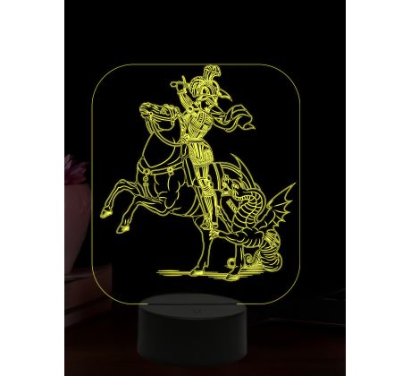 Beling 3D lampa, Svätý Juraj, 16 farebná,AA101