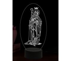 Beling 3D lampa, Svätá Gertrúda Veliká, 16 farebná,AA102