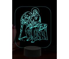 Beling 3D lampa, Svätý Giles Abbot, 16 farebná,AA103