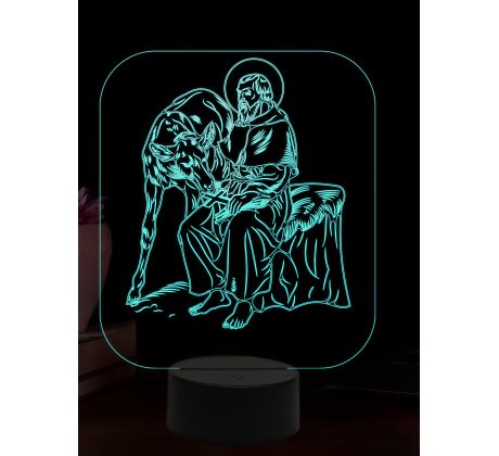 Beling 3D lampa, Svätý Giles Abbot, 16 farebná,AA103