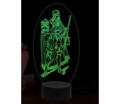 Beling 3D lampa, Svätý Henrich druhý, 16 farebná,AA104