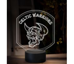 Beling 3D lampa, Logo Celtic Warrior, 16 farebná, ZZ95